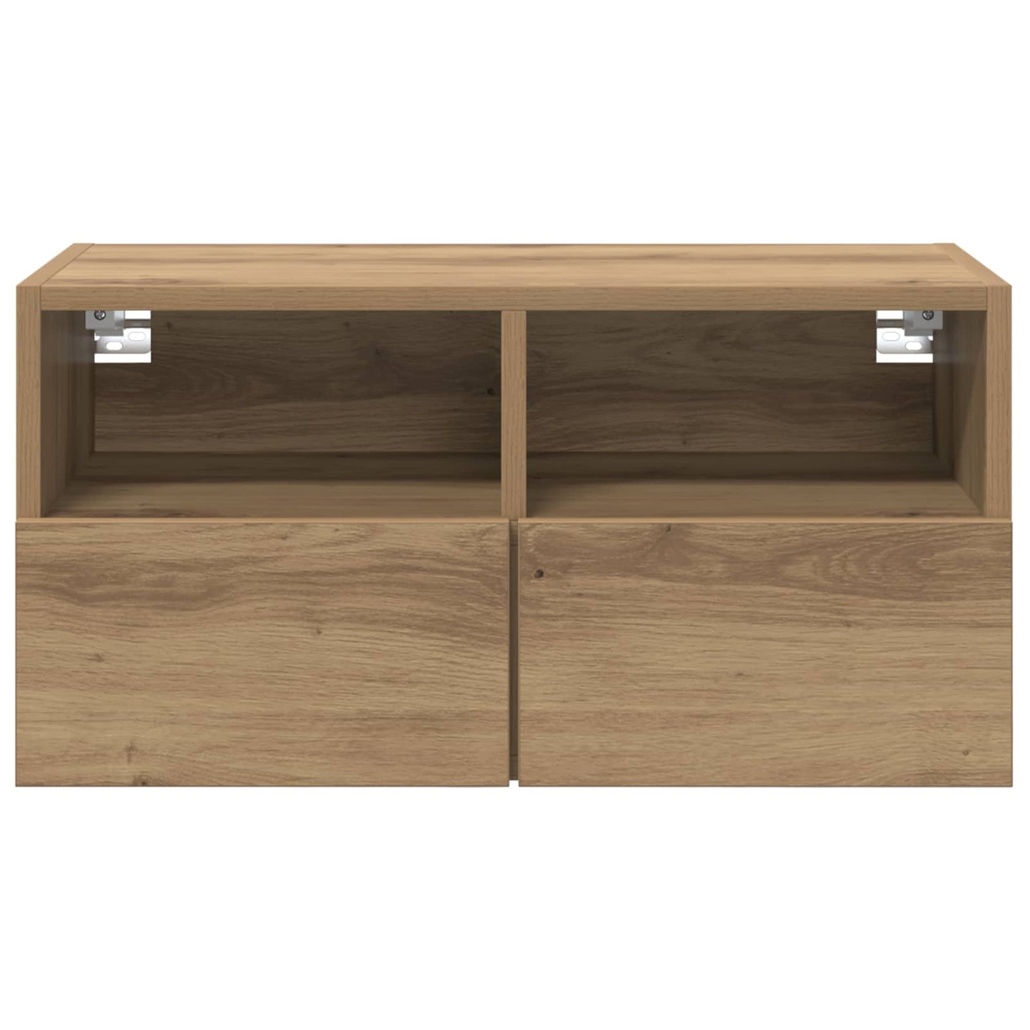 TV Væghylder 2 pcs Artisan Egetræ Konstrueret træ