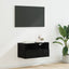 TV vægskab 60 x 30 x 30 cm Sort eg Konstrueret træ