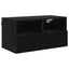 TV vægskab 60 x 30 x 30 cm Sort eg Konstrueret træ