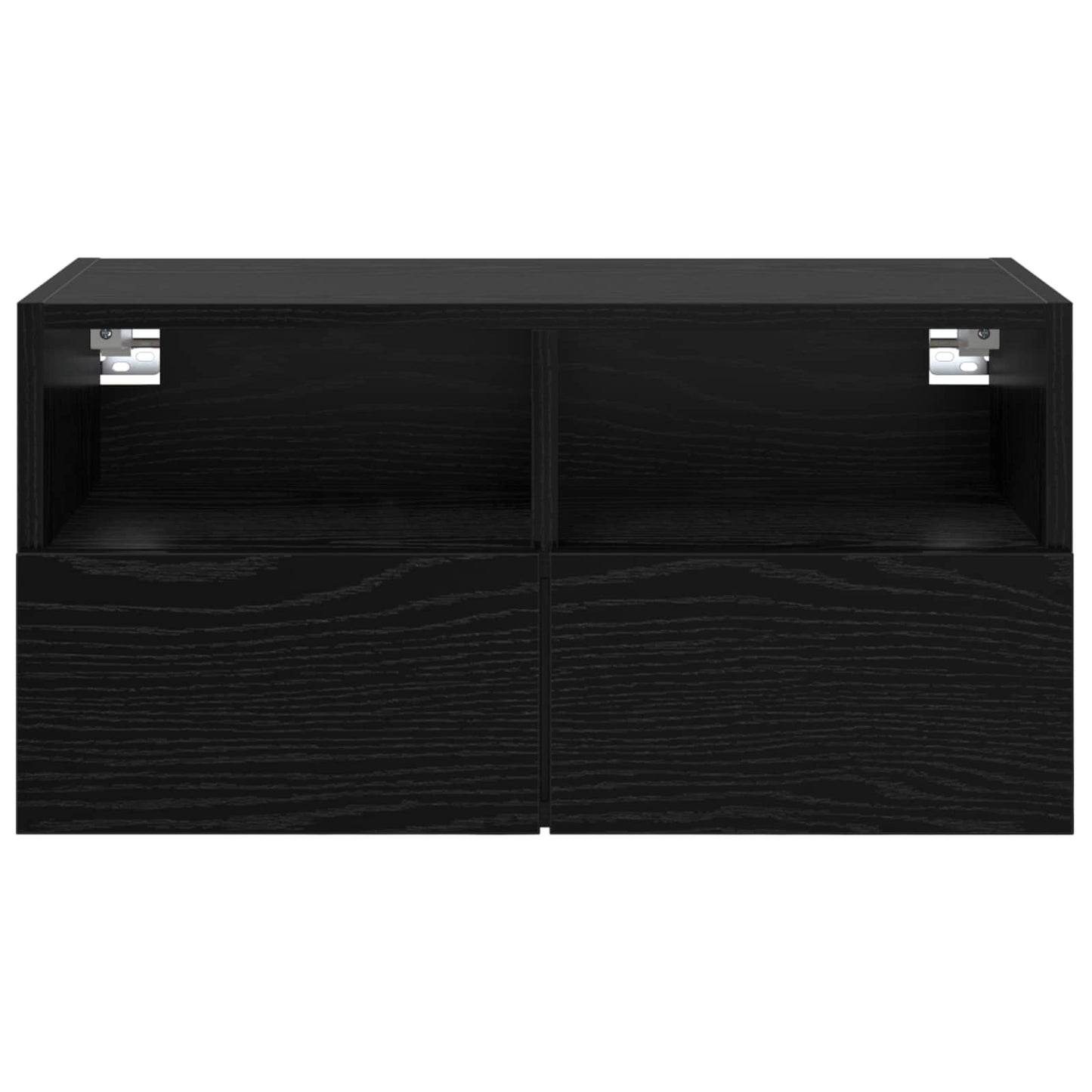 TV vægskab 60 x 30 x 30 cm Sort eg Konstrueret træ