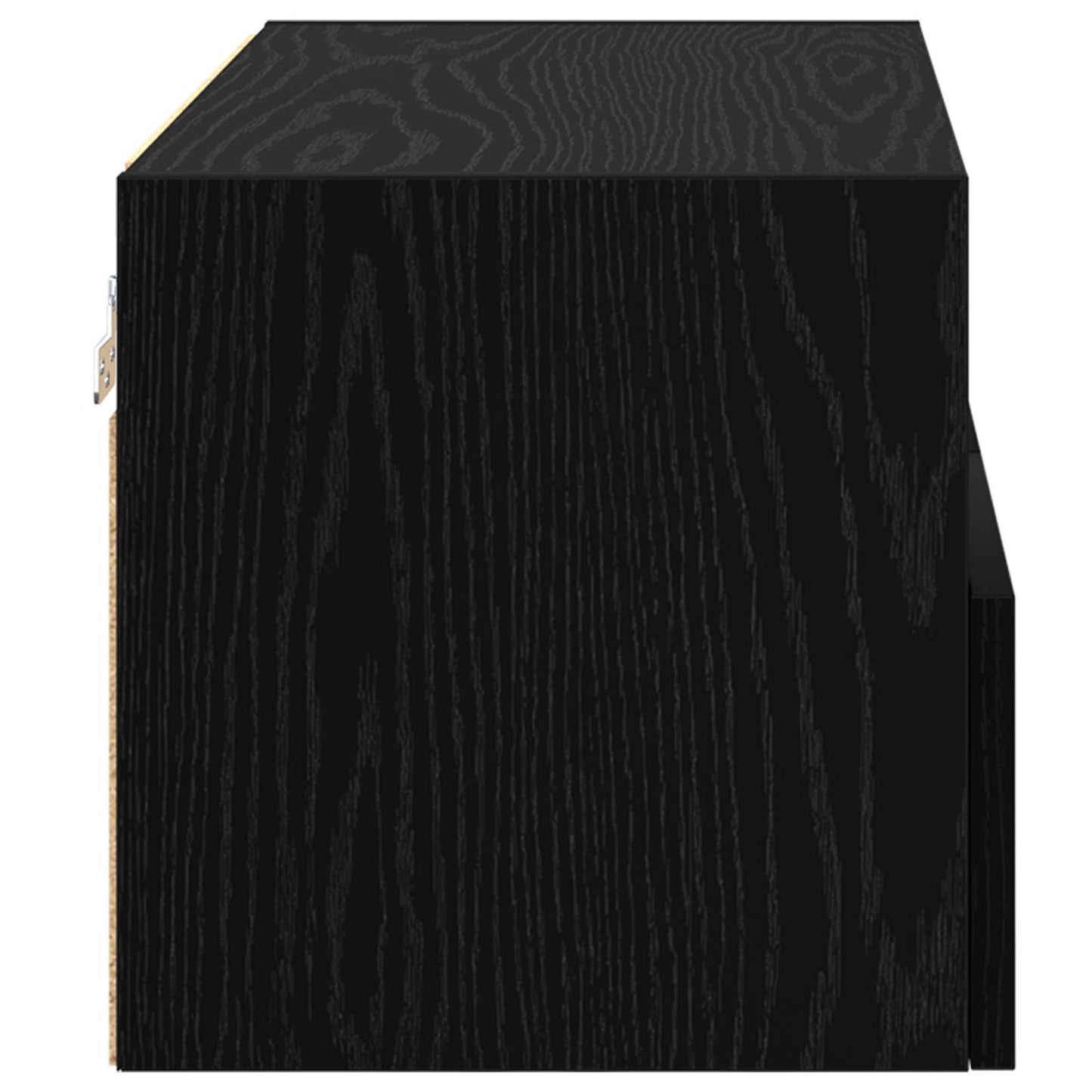 TV vægskab 60 x 30 x 30 cm Sort eg Konstrueret træ