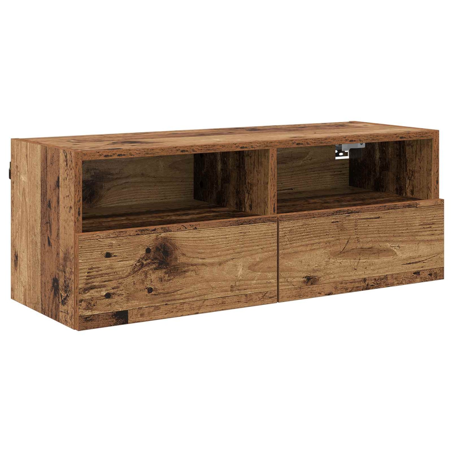 TV Væghylder 2 pcs Gammelt træ 80 x 30 x 30 cm Konstrueret træ