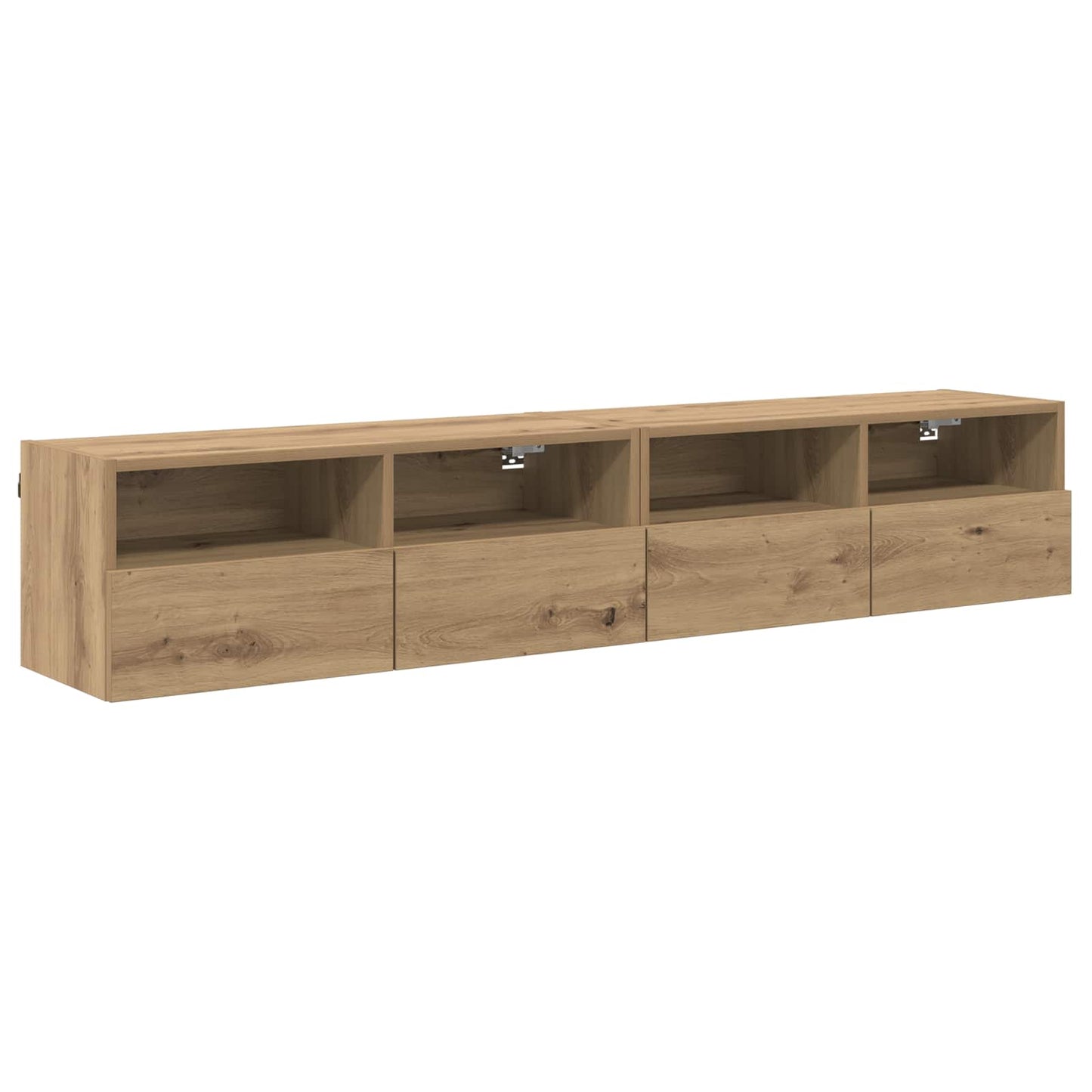 TV Væghylder 2 pcs Artisan Egetræ Konstrueret træ