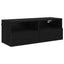 TV vægskab 80 x 30 x 30 cm Sort eg Konstrueret træ