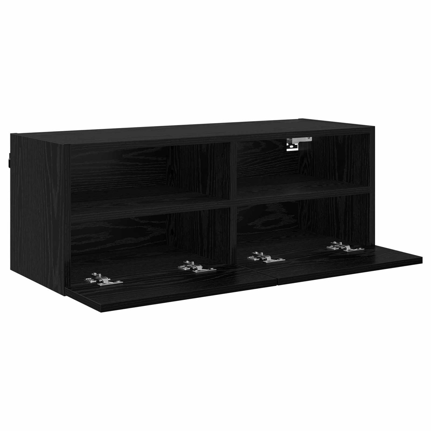 TV vægskab 80 x 30 x 30 cm Sort eg Konstrueret træ