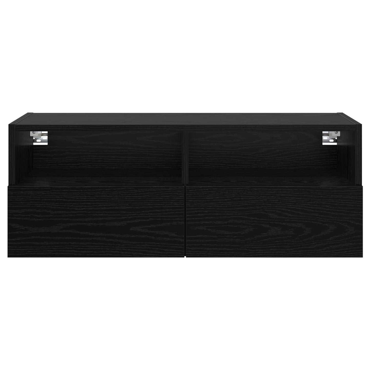 TV vægskab 80 x 30 x 30 cm Sort eg Konstrueret træ
