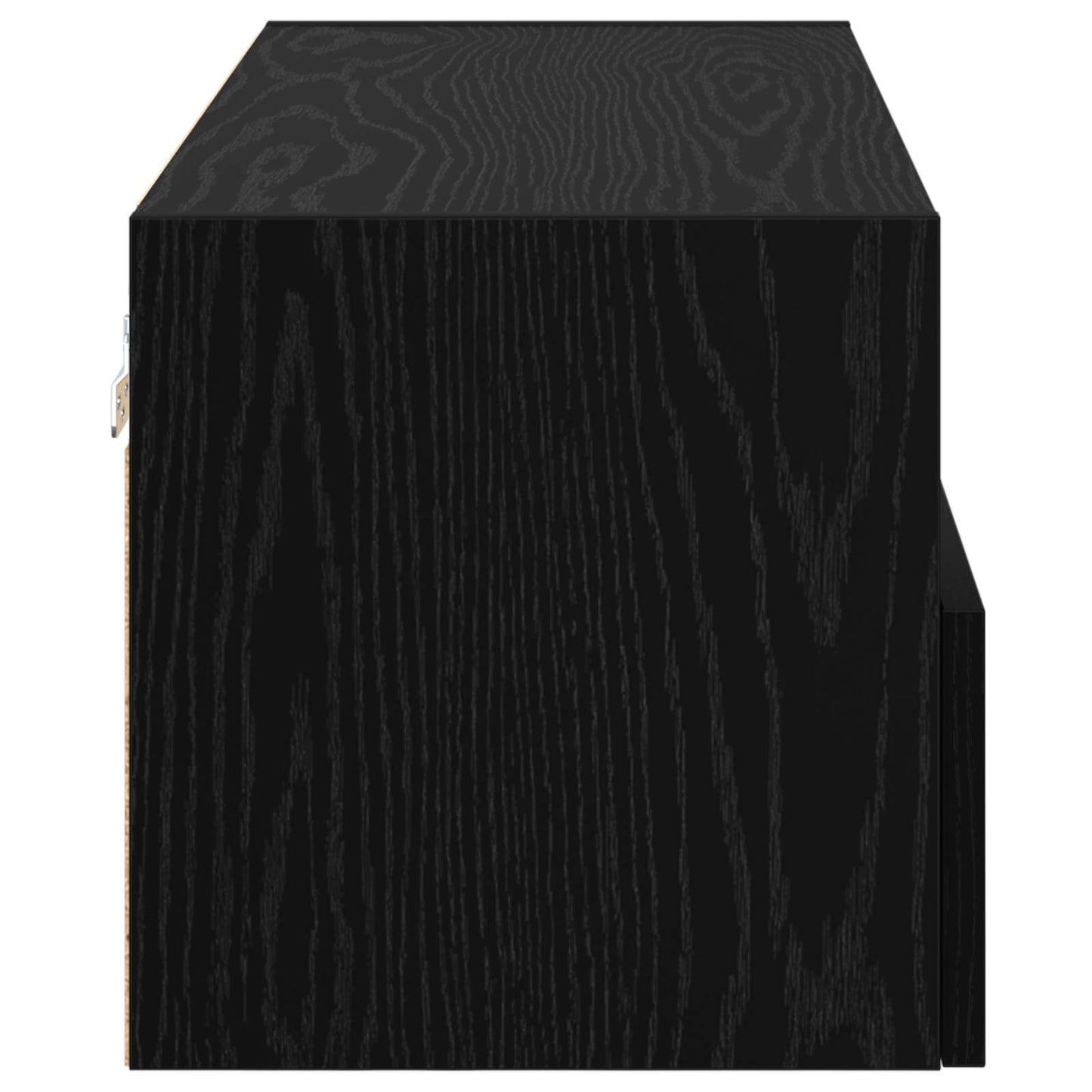 TV vægskab 80 x 30 x 30 cm Sort eg Konstrueret træ