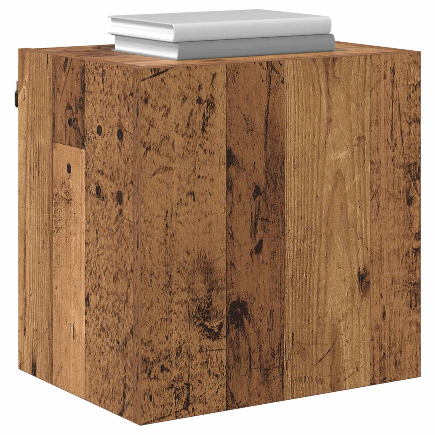 TV vægskab Vægmonteret Gammelt træ 40,5x30x40cm Konstrueret træ