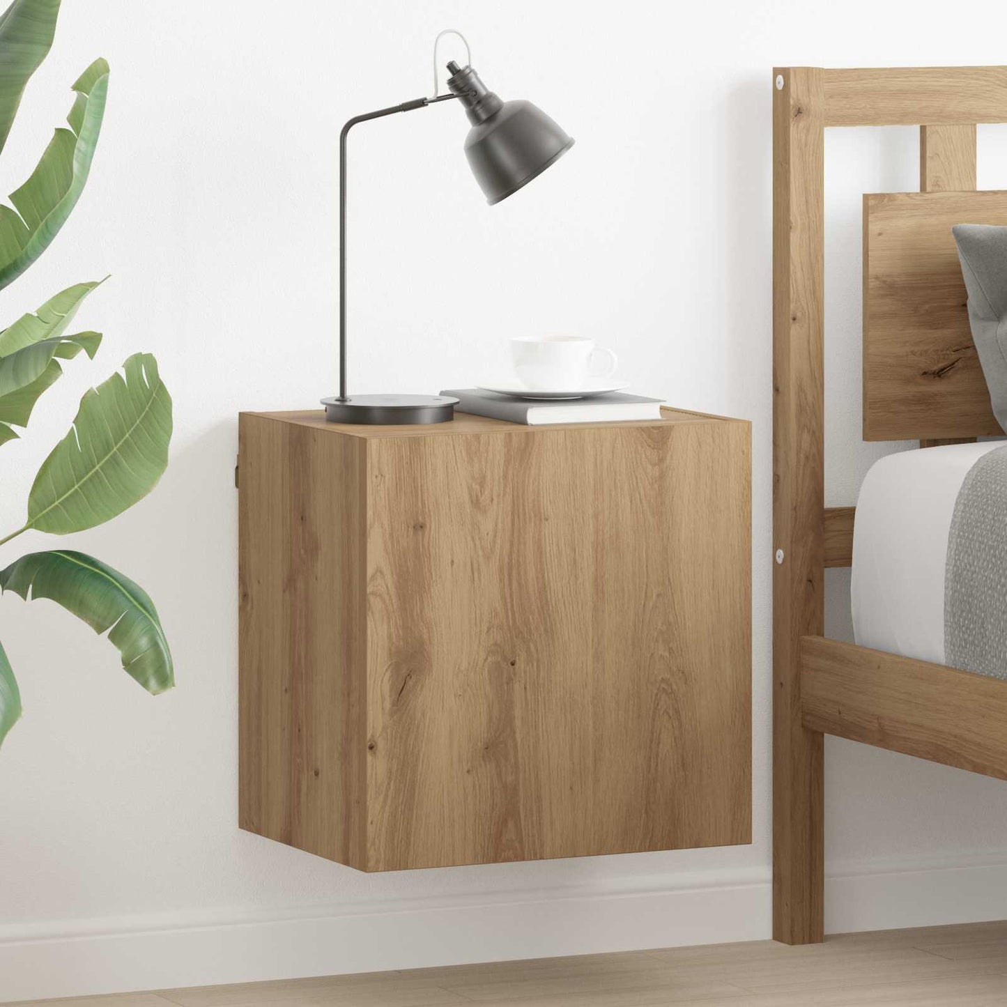 TV Væghylder 2 pcs Artisan Egetræ Konstrueret træ