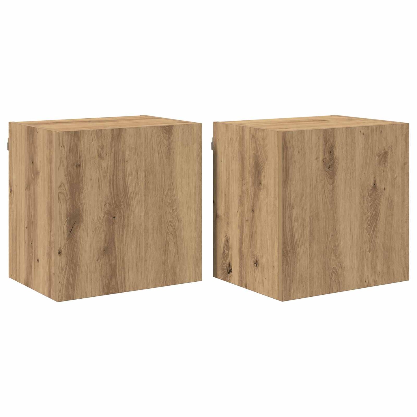 TV Væghylder 2 pcs Artisan Egetræ Konstrueret træ