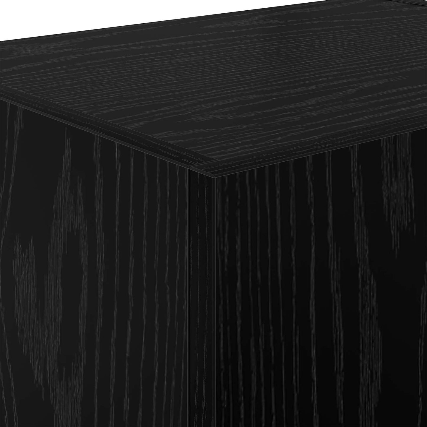 TV vægskab Vægmonteret Sort eg 40,5x30x40cm Konstrueret træ