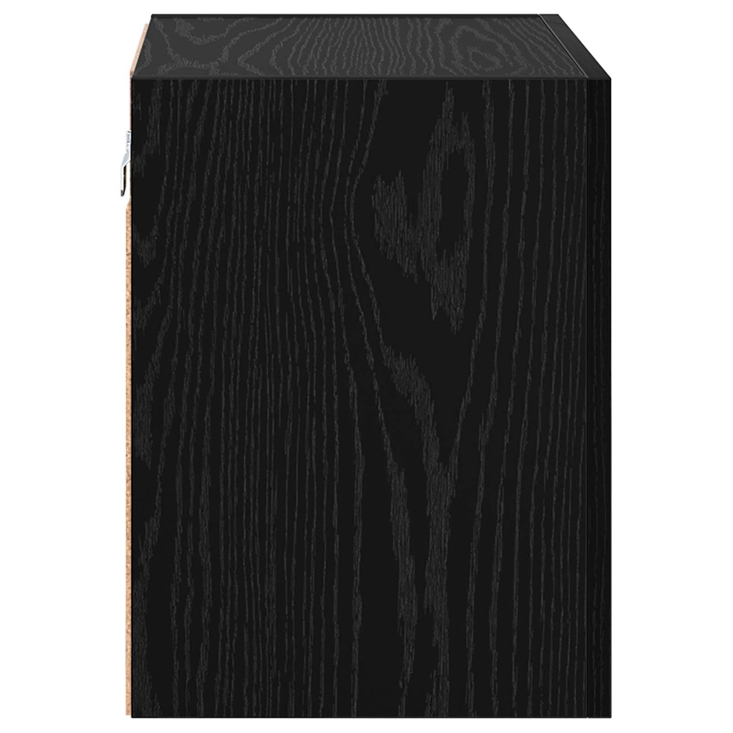 TV vægskab Vægmonteret Sort eg 40,5x30x40cm Konstrueret træ