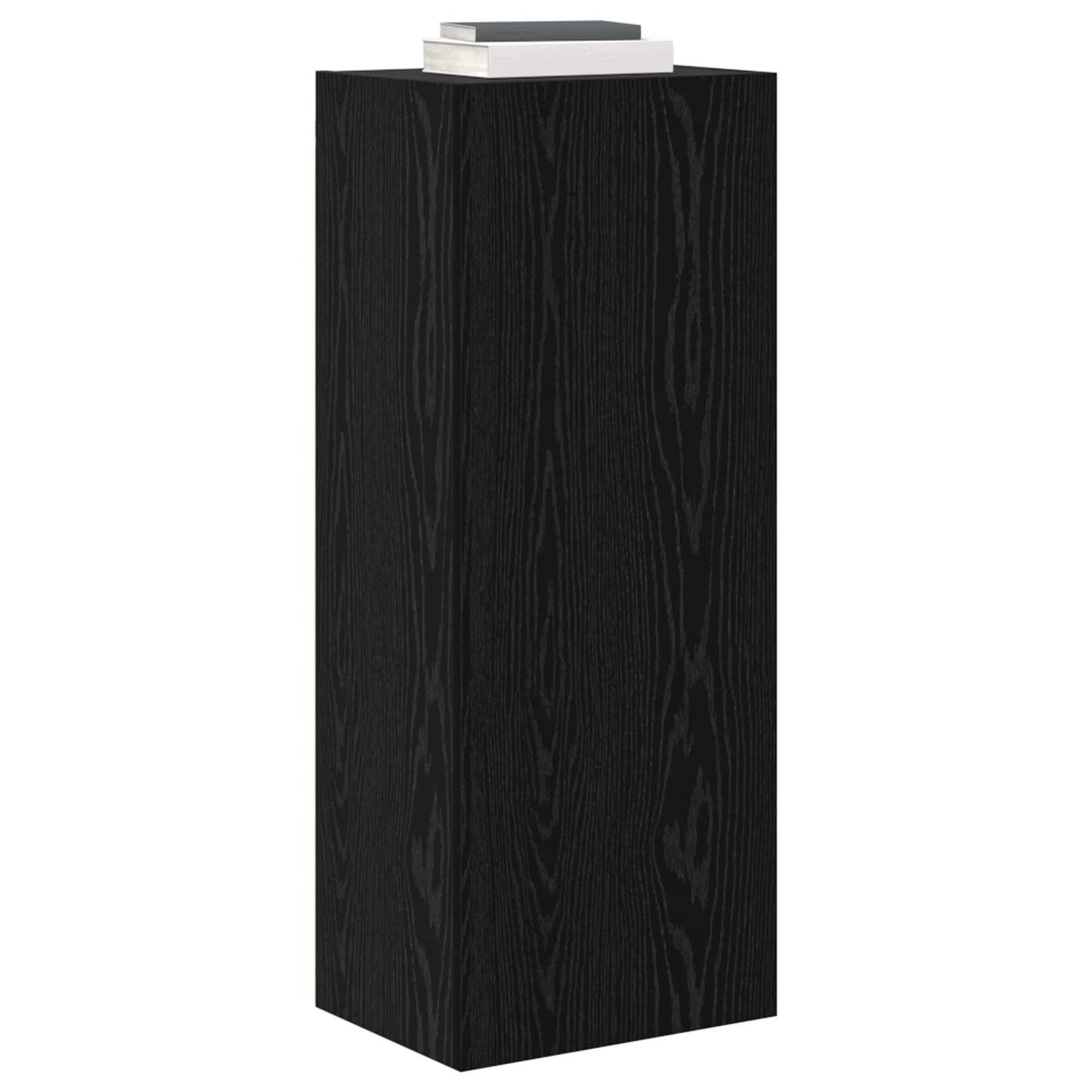 TV vægskab Sort eg 40,5 x 30 x 102 cm Konstrueret træ