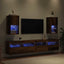 Væghængte TV skabe med LED 2 pcs Gammelt træ 30,5 x 30 x 60 cm