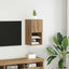 Væghængt TV Skab med LED Artisan Egetræ 30,5 x 30 x 60 cm