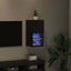 Væghængt TV Skab Sort eg 30,5 x 30 x 60 cm Konstrueret træ