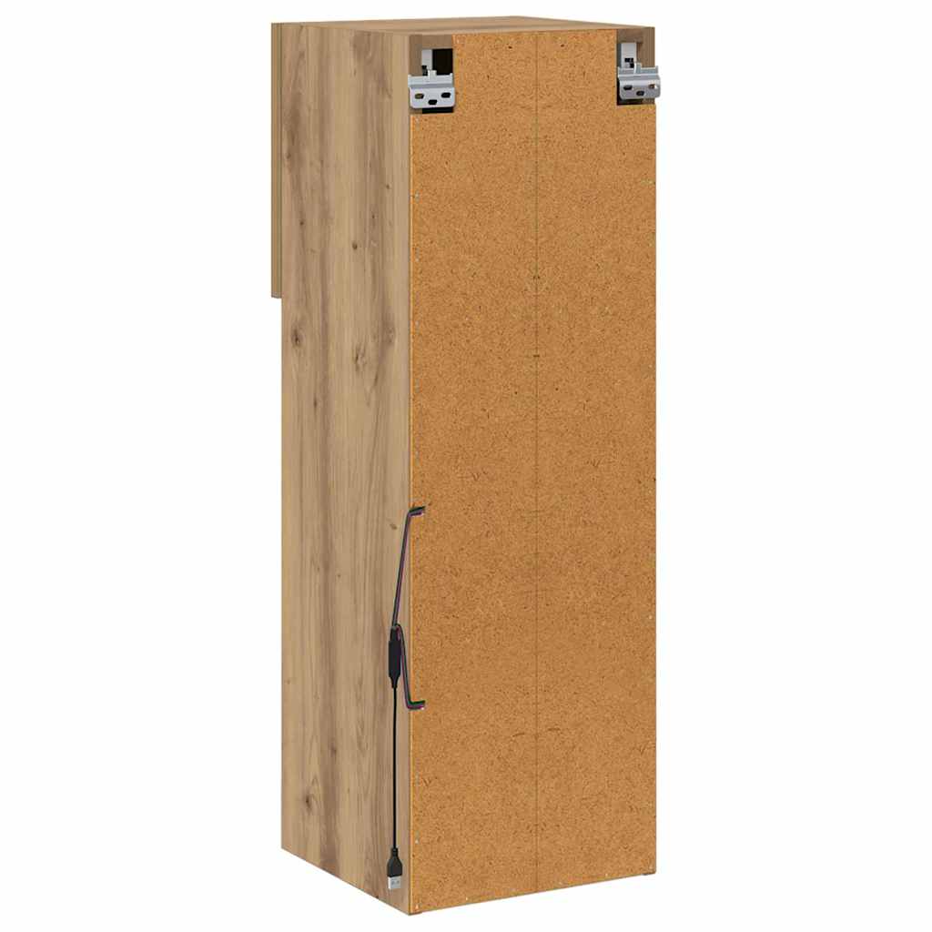 Væghængte TV skabe 2 pcs Artisan Egetræ 30,5 x 30 x 90 cm
