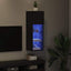 Væghængt TV Skab Sort eg 30,5 x 30 x 90 cm Konstrueret træ