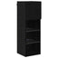 Væghængt TV Skab Sort eg 30,5 x 30 x 90 cm Konstrueret træ