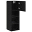 Væghængte TV skabe med LED 2 pcs Sort eg 30,5 x 30 x 90 cm