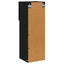 Væghængte TV skabe med LED 2 pcs Sort eg 30,5 x 30 x 90 cm