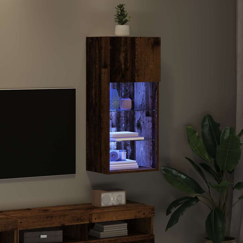 Væghængt TV Skab Gammelt træ 40,5 x 30 x 90 cm Konstrueret træ