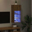 Væghængt TV Skab med LED Artisan Egetræ 40,5 x 30 x 90 cm