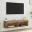 TV-møbelsæt med LED 2 pcs Artisan Egetræ 60 x 30 x 30 cm