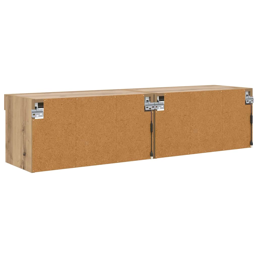TV-møbelsæt med LED 2 pcs Artisan Egetræ 60 x 30 x 30 cm