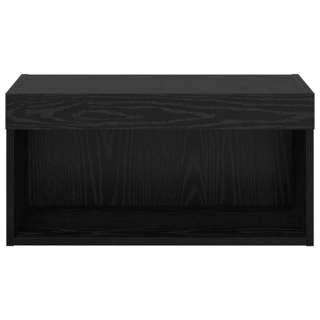 TV-møbelsæt med LED Sort eg 60 x 30 x 30 cm Konstrueret træ