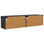 TV-møbelsæt 2 pcs Sort eg 60 x 30 x 30 cm Konstrueret træ