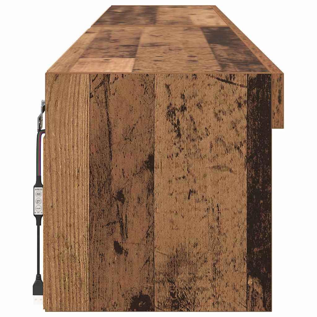 TV-møbelsæt 2 pcs Gammelt træ 100 x 30 x 30 cm Konstrueret træ