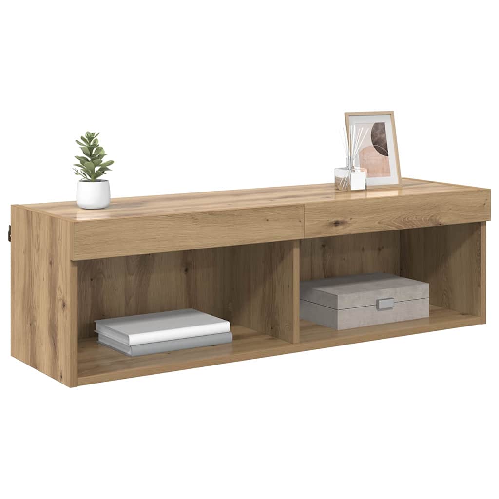 TV vægskab Artisan Egetræ 100 x 30 x 30 cm Konstrueret træ