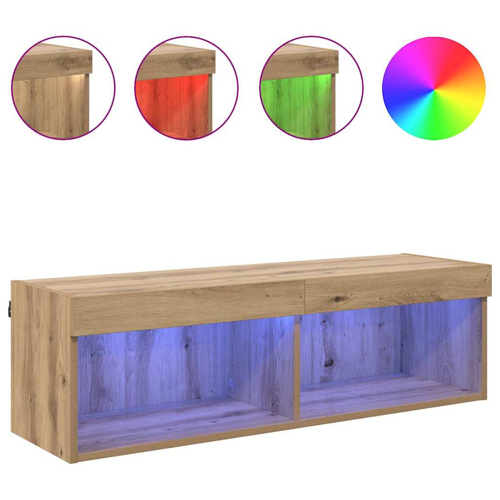 TV vægskab Artisan Egetræ 100 x 30 x 30 cm Konstrueret træ