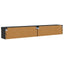 TV-møbelsæt 2 pcs Sort eg 100 x 30 x 30 cm Konstrueret træ