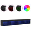 TV-møbelsæt 2 pcs Sort eg 100 x 30 x 30 cm Konstrueret træ