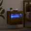 TV vægskab med LED Gammelt træ 40 x 30 x 40 cm Konstrueret træ