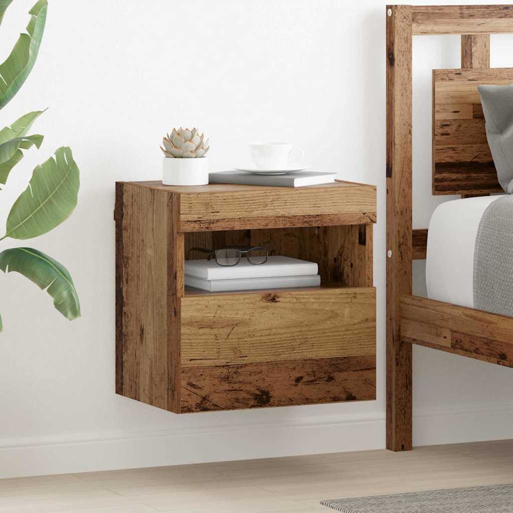 TV Væghylder 2 pcs Gammelt træ 40 x 30 x 40 cm Konstrueret træ