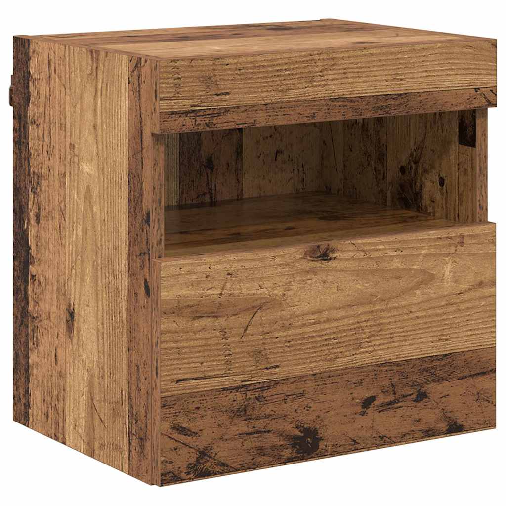 TV Væghylder 2 pcs Gammelt træ 40 x 30 x 40 cm Konstrueret træ