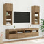 TV Væghylder med LED 2 pcs Artisan Egetræ 40 x 30 x 40 cm