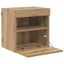 TV Væghylder med LED 2 pcs Artisan Egetræ 40 x 30 x 40 cm