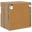 TV Væghylder med LED 2 pcs Artisan Egetræ 40 x 30 x 40 cm