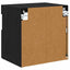 TV Væghylder 2 pcs Sort eg 40 x 30 x 40 cm Konstrueret træ