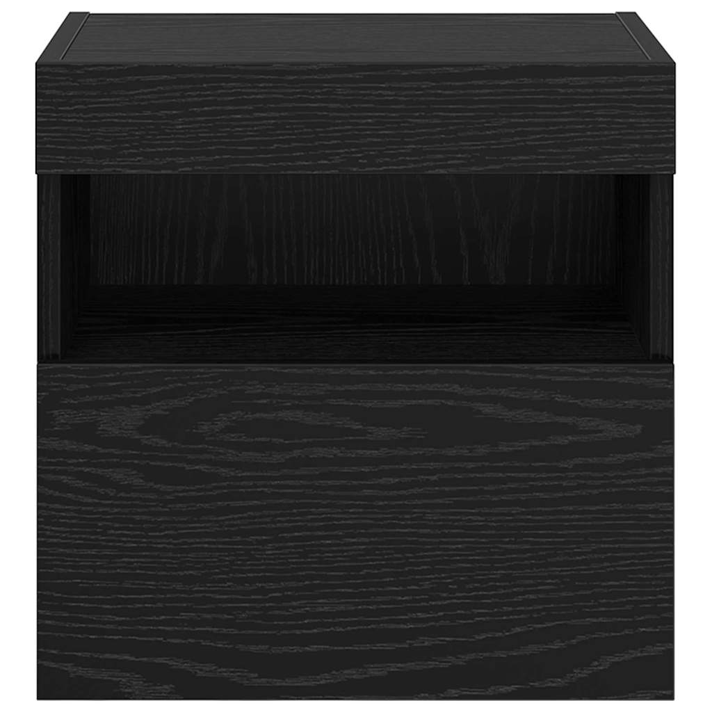 TV Væghylder 2 pcs Sort eg 40 x 30 x 40 cm Konstrueret træ
