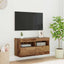 TV vægskab med LED Gammelt træ 80 x 30 x 40 cm Konstrueret træ