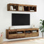 TV vægskab med LED Gammelt træ 80 x 30 x 40 cm Konstrueret træ