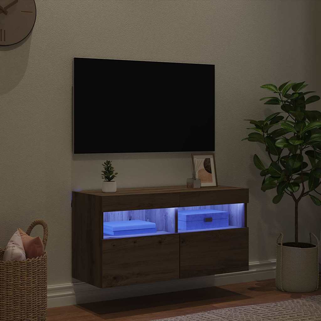 TV vægskab Artisan Egetræ 80 x 30 x 40 cm Konstrueret træ