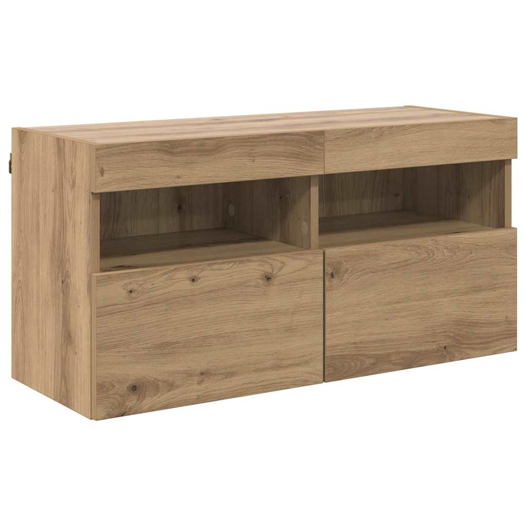 TV vægskab Artisan Egetræ 80 x 30 x 40 cm Konstrueret træ