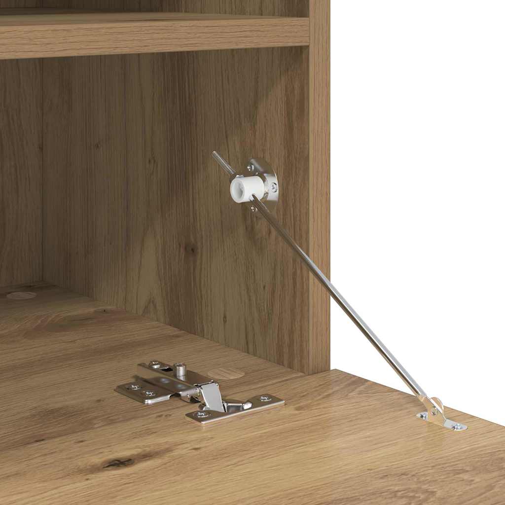 TV Væghylder med LED 2 pcs Artisan Egetræ 80 x 30 x 40 cm