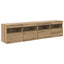 TV Væghylder med LED 2 pcs Artisan Egetræ 80 x 30 x 40 cm